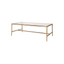 Gilasi Cast Metal & Glass Coffee Table - Antique Brass from Accessories for the Home