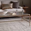 Gilasi Cast Metal & Glass Coffee Table - Antique Brass from Accessories for the Home