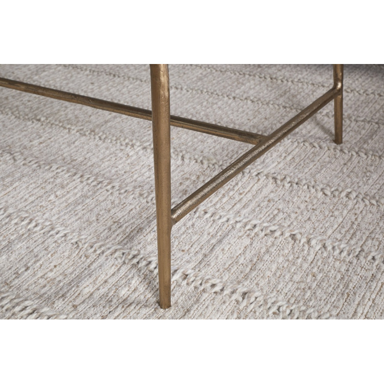 Gilasi Cast Metal & Glass Coffee Table - Antique Brass from Accessories for the Home