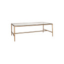 Gilasi Cast Metal & Glass Coffee Table - Antique Brass from Accessories for the Home