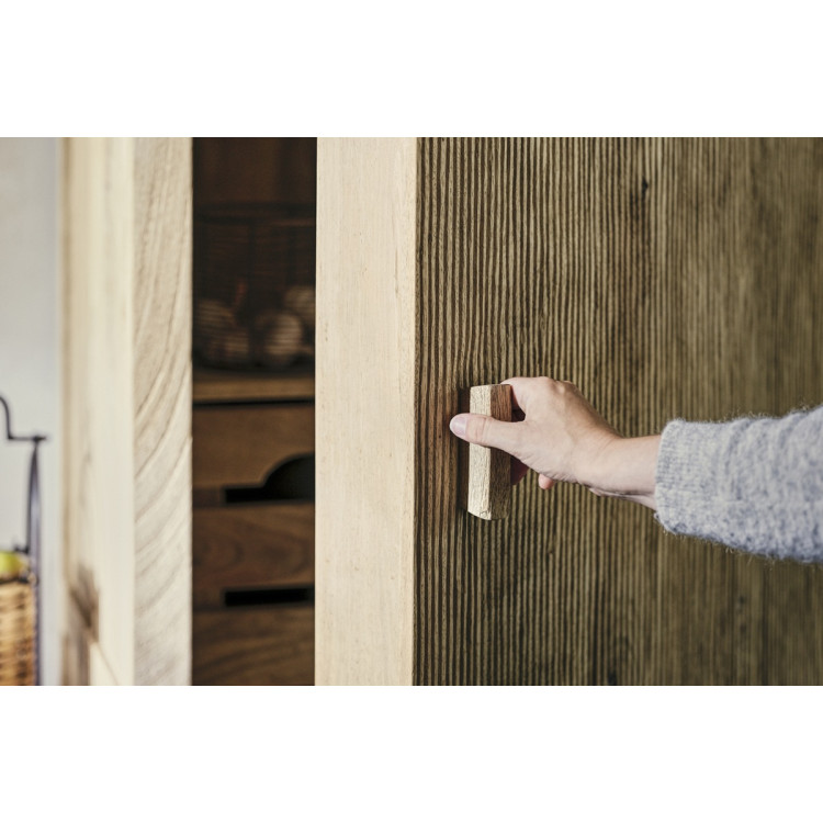 Vivan Grooved Mango Wood Pantry Cupboard