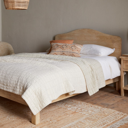 Vivan Grooved Mango Wood Bed - King or Super King from Accessories for the Home