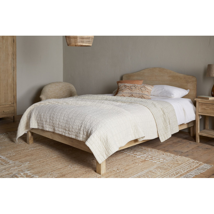 Vivan Grooved Mango Wood Bed - King or Super King from Accessories for the Home