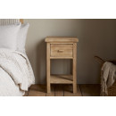 Vivan Grooved Mango Wood Bedside Table with Drawer from Accessories for the Home