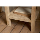 Vivan Grooved Mango Wood Bedside Table with Drawer from Accessories for the Home