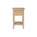 Vivan Grooved Mango Wood Bedside Table with Drawer from Accessories for the Home