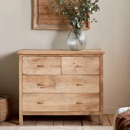 Vivan Grooved Mango Wood Chest of Drawers from Accessories for the Home