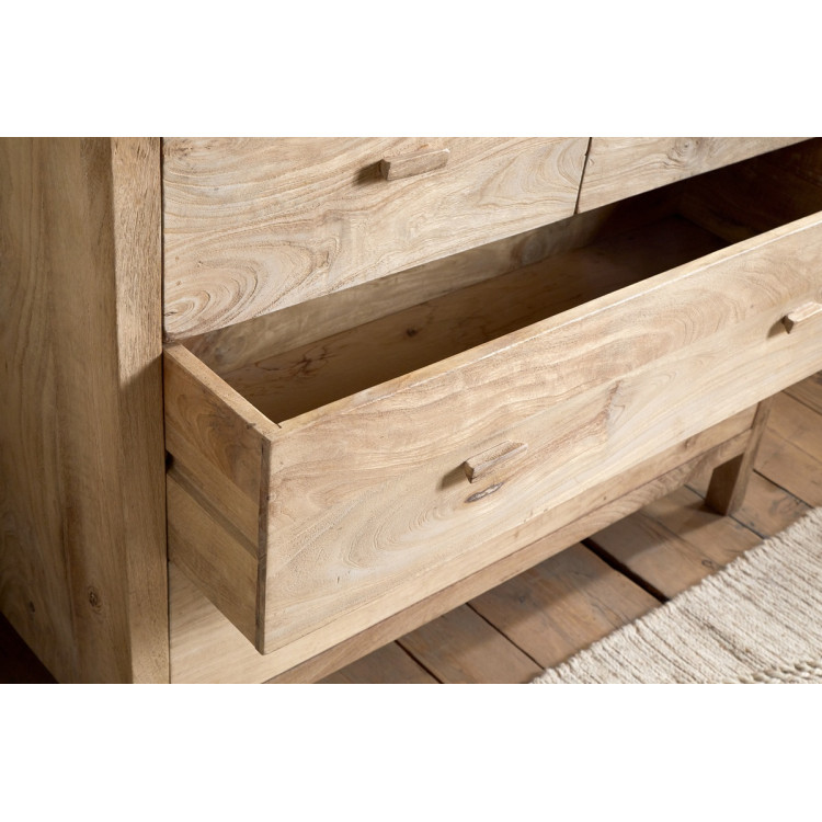 Vivan Grooved Mango Wood Chest of Drawers from Accessories for the Home