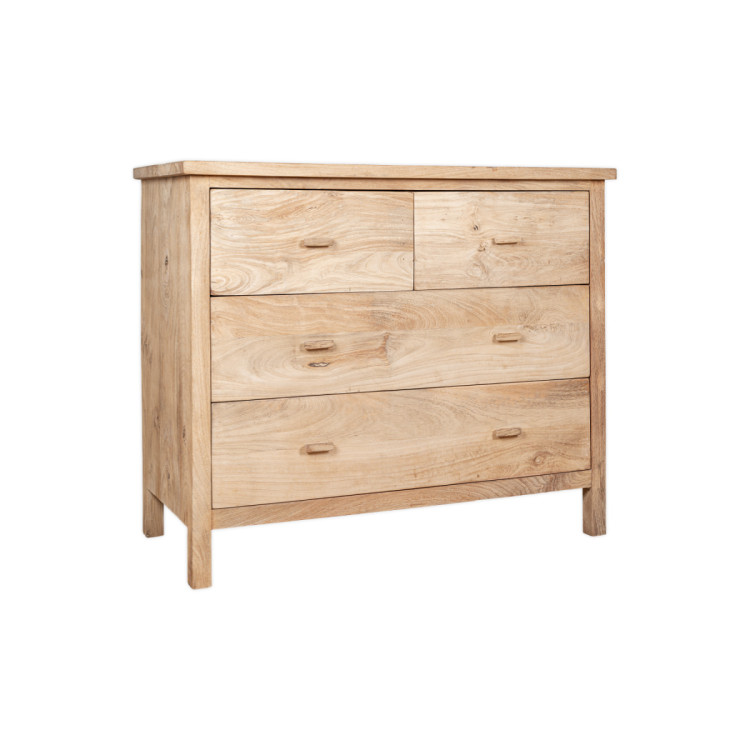 Vivan Grooved Mango Wood Chest of Drawers from Accessories for the Home