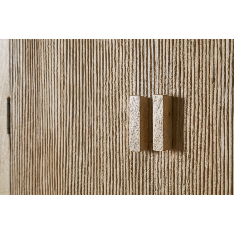 Vivan Grooved Mango Wood Wardrobe from Accessories for the Home