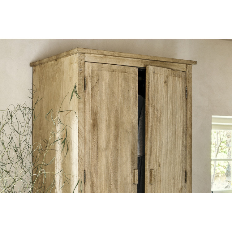 Vivan Grooved Mango Wood Wardrobe from Accessories for the Home