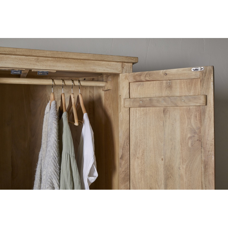 Vivan Grooved Mango Wood Wardrobe from Accessories for the Home