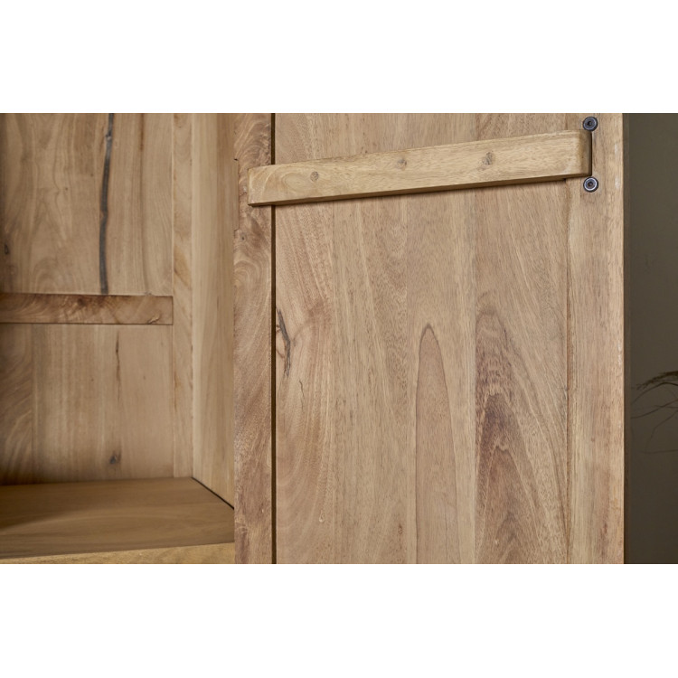 Vivan Grooved Mango Wood Wardrobe from Accessories for the Home
