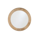 Vivan Grooved Mango Wood Round Mirror from Accessories for the Home