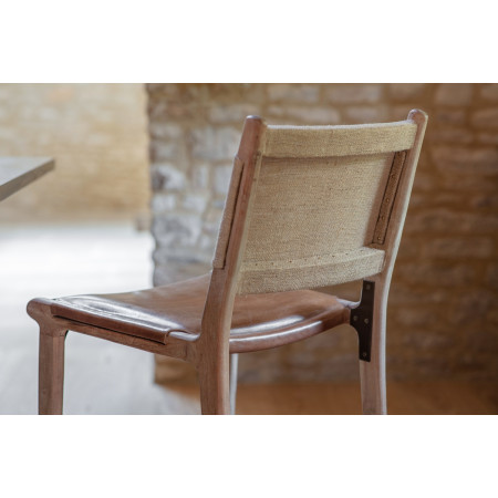 Nayan Leather & Jute Counter Chair - Tan from Accessories for the Home 2