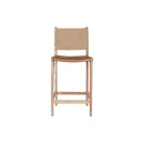 Nayan Leather & Jute Counter Chair - Tan from Accessories for the Home
