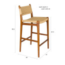 Dutchbone Cecile Barstool- Natural or Walnut from Accessories for the Home