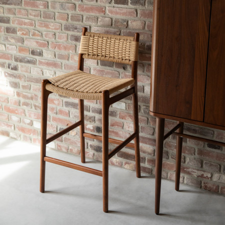 Dutchbone Cecile Barstool- Natural or Walnut from Accessories for the Home