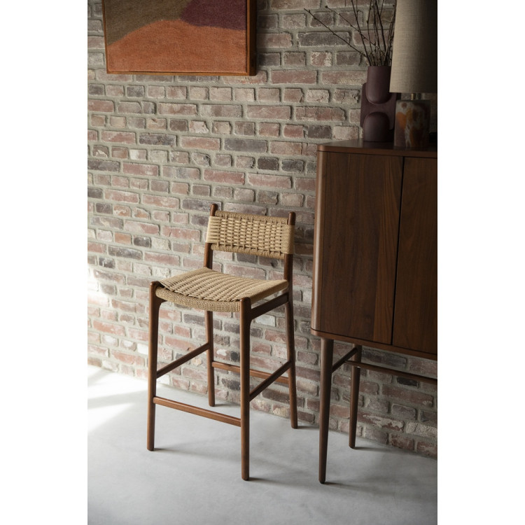 Dutchbone Cecile Barstool- Natural or Walnut from Accessories for the Home