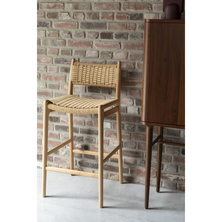Dutchbone Cecile Barstool- Natural or Walnut from Accessories for the Home