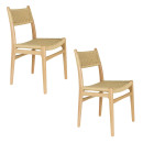 Dutchbone Cecile Dining Chairs- Set of Two (Natural or Walnut) from Accessories for the Home