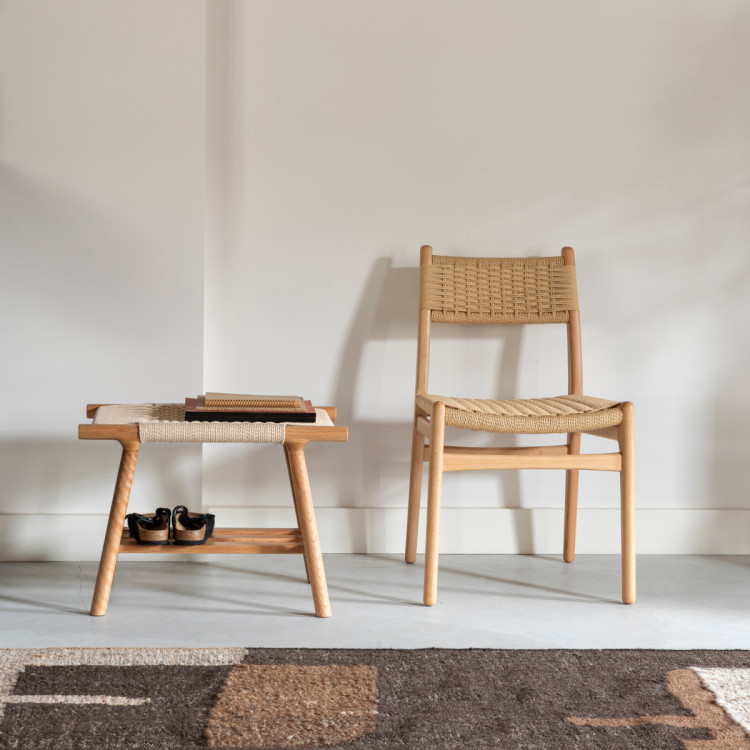 Dutchbone Cecile Dining Chairs- Set of Two (Natural or Walnut) from Accessories for the Home