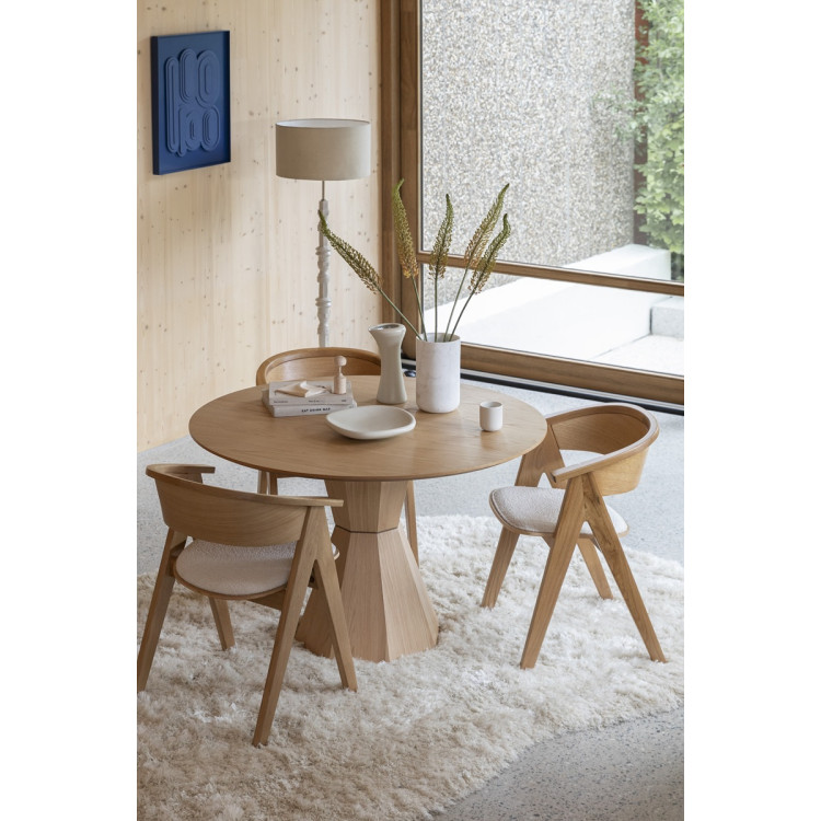 Zuiver Lotus Round Dining Table - Natural or Walnut from Accessories for the Home