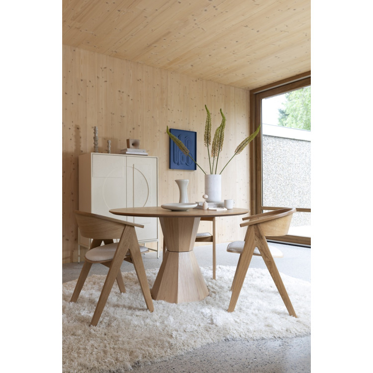Zuiver Lotus Round Dining Table - Natural or Walnut from Accessories for the Home