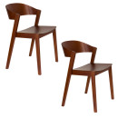 Wooz Dining Chairs- Set of Two (Natural or Walnut) from Accessories for the Home