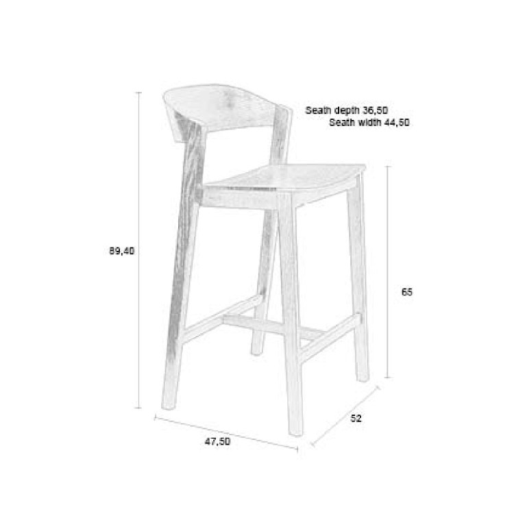 Wooz Barstool- Natural or Walnut from Accessories for the Home