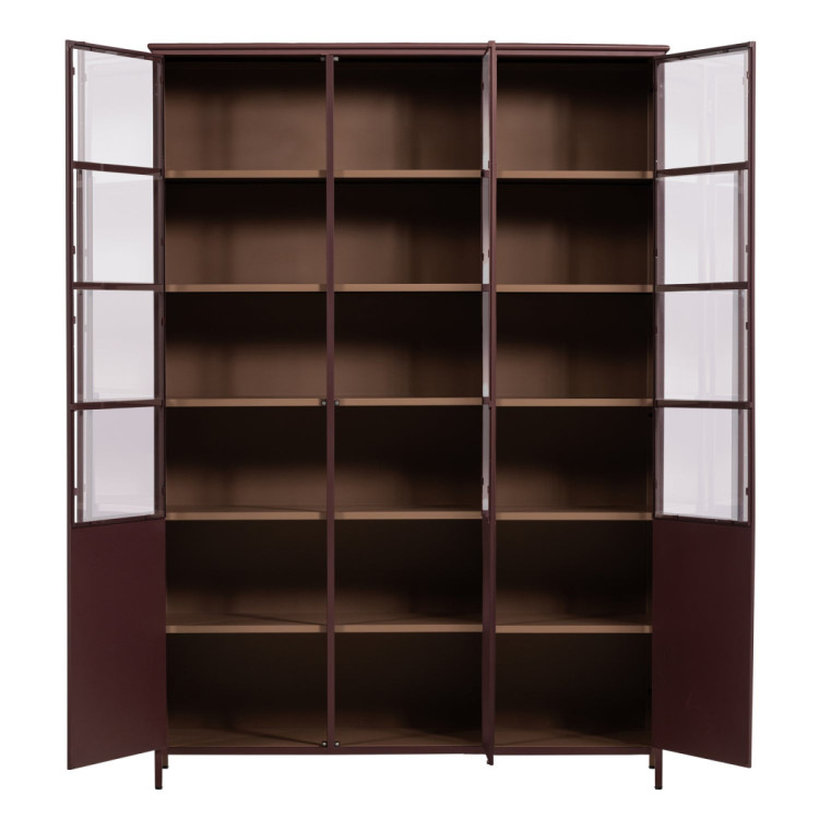 Exhibit Extra Large Burgundy Display Cabinet (3 Door) from Accessories for the Home