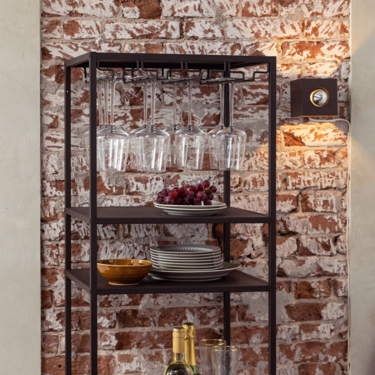 Reese Multipurpose Metal Drinks Shelf- Sand or Dark Brown from Accessories for the Home