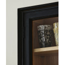 Nordal Viva Black Wood Wall Cabinet with Glass Doors from Accessories for the Home