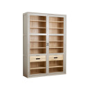 Nordal Viva Grey Wood Cabinet with Glass Doors from Accessories for the Home