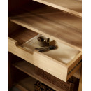 Nordal Viva Grey Wood Cabinet with Glass Doors from Accessories for the Home