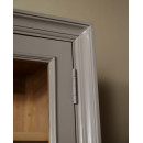 Nordal Viva Grey Wood Cabinet with Glass Doors from Accessories for the Home