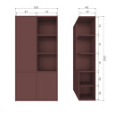 Woood Merel Pine Storage Cabinet- Burgundy, Grey or Brown from Accessories for the Home