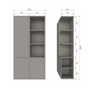 Woood Merel Pine Storage Cabinet- Burgundy, Grey or Brown from Accessories for the Home