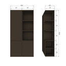 Woood Merel Pine Storage Cabinet- Burgundy, Grey or Brown from Accessories for the Home