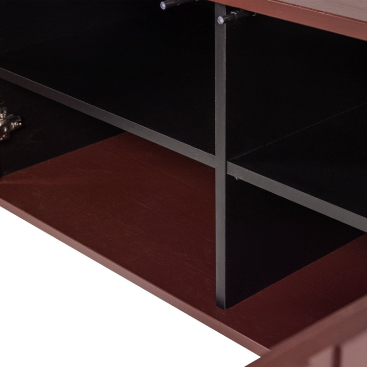 Woood Gravure Small TV Cabinet- Black, Natural, Espresso, Dust or Burgundy from Accessories for the Home