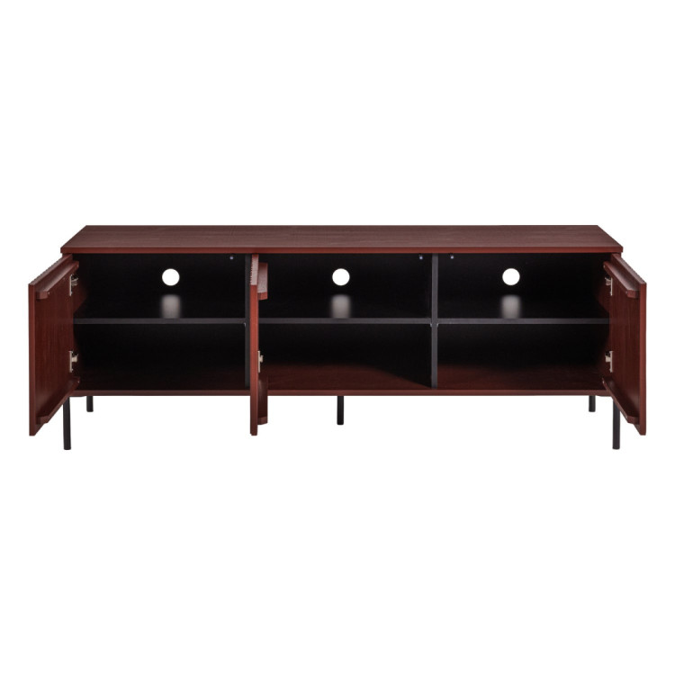 Woood Gravure Large TV Cabinet- Black, Natural, Espresso, Dust or Burgundy from Accessories for the Home