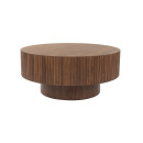 Mitch Walnut Round Ribbed Coffee Table from Accessories for the Home