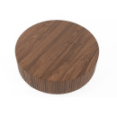 Mitch Walnut Round Ribbed Coffee Table from Accessories for the Home