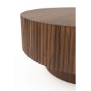 Mitch Walnut Round Ribbed Coffee Table from Accessories for the Home