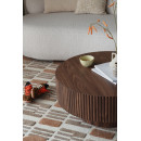 Mitch Walnut Round Ribbed Coffee Table from Accessories for the Home