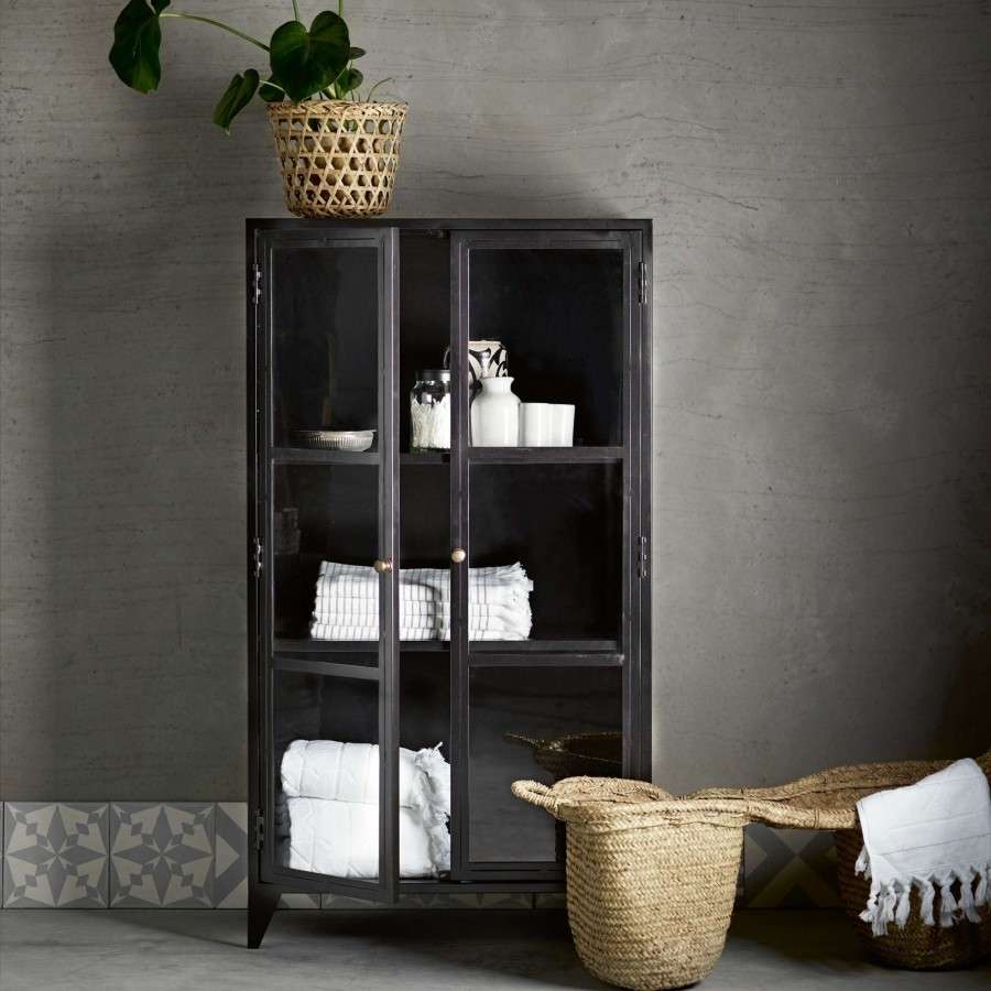 Tinekhome Black Metal Glass Cabinet Accessories For The Home