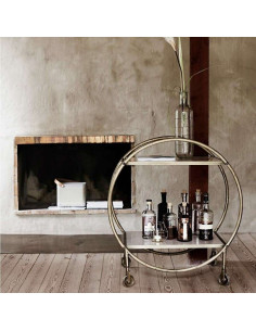 Madam Stoltz Brass Art Deco Drinks Trolley from Accessories for the Home