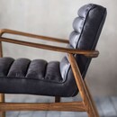 Dayton Ebony Leather Armchair from Accessories for the Home