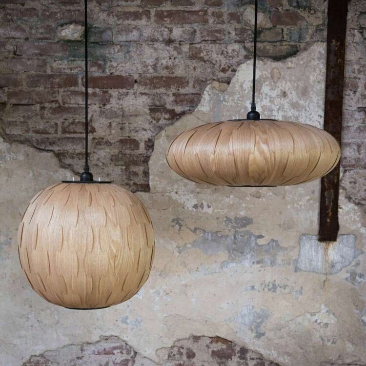 Dutchbone Bond Ash Wood Veneer Pendant Lamps Acc For The Home