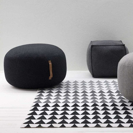 Hubsch Small Wool Pouffe from Accessories for the Home 2